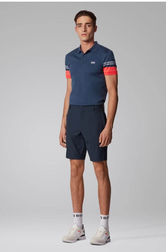 Hugo Boss Slim-fit polo shirt Mørke Blå | R9K5g0F3