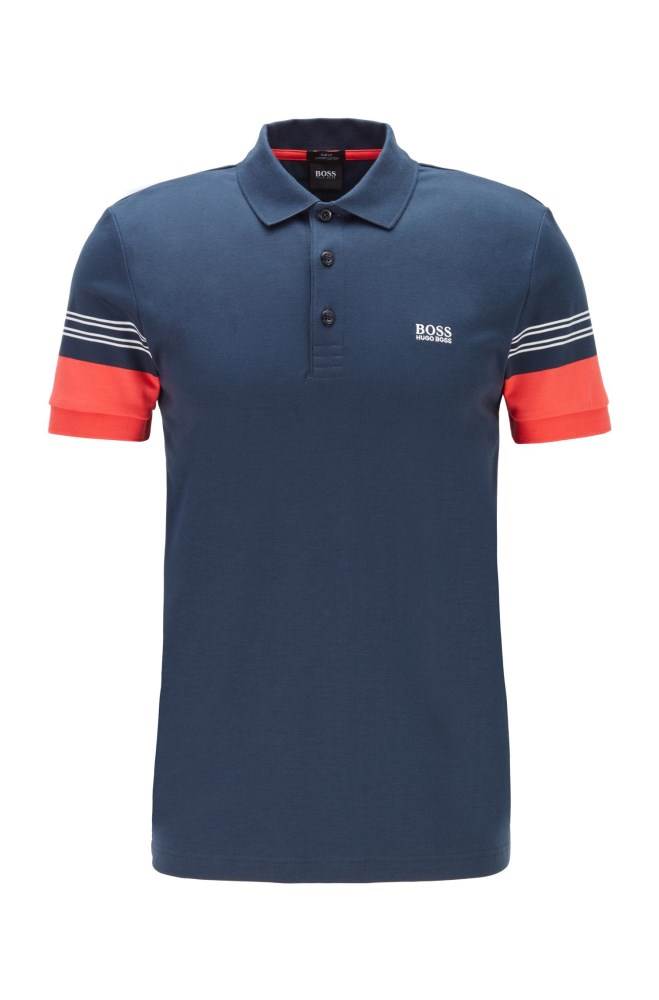 Hugo Boss Slim-fit polo shirt Mørke Blå | R9K5g0F3