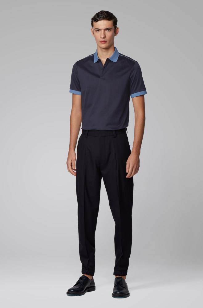 Hugo Boss Slim-fit polo shirt Mørke Blå | gKK7fl63