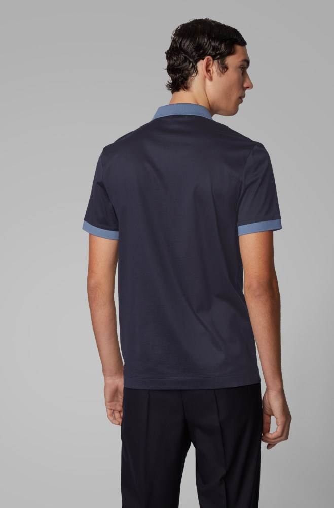 Hugo Boss Slim-fit polo shirt Mørke Blå | gKK7fl63