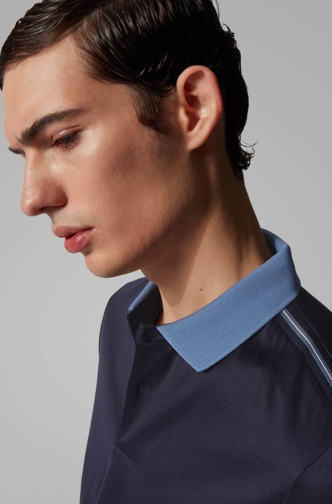 Hugo Boss Slim-fit polo shirt Mørke Blå | gKK7fl63