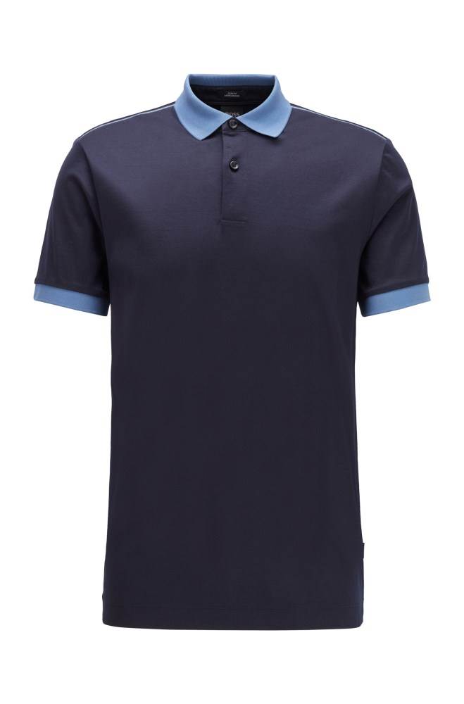 Hugo Boss Slim-fit polo shirt Mørke Blå | gKK7fl63