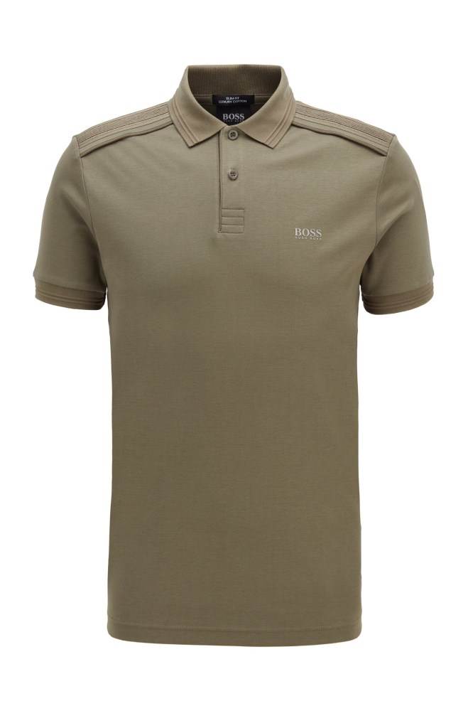 Hugo Boss Slim-fit polo shirt Mørke Grønn | 6yZe03SP