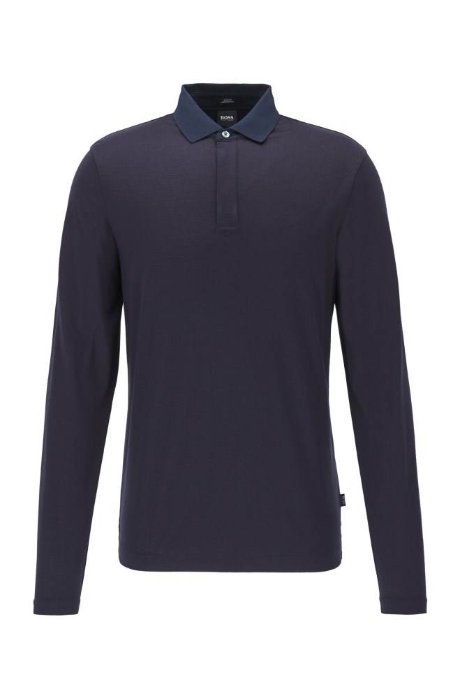 Hugo Boss Slim-fit polo shirt Mørke Rød | Peh8LnXR