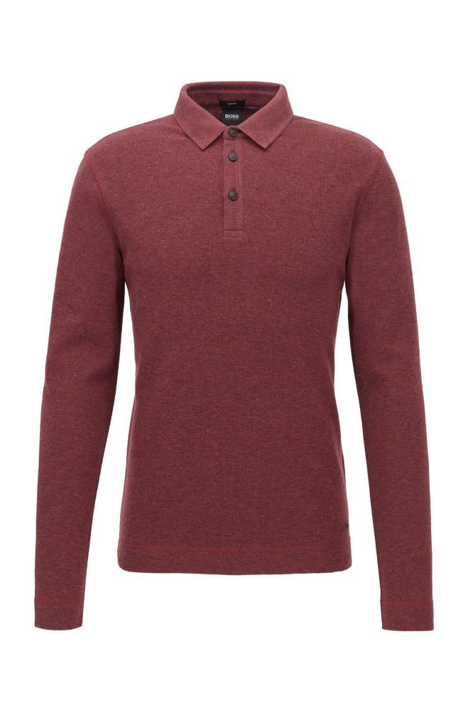 Hugo Boss Slim-fit polo shirt Mørke Rød | alXDx6Vd