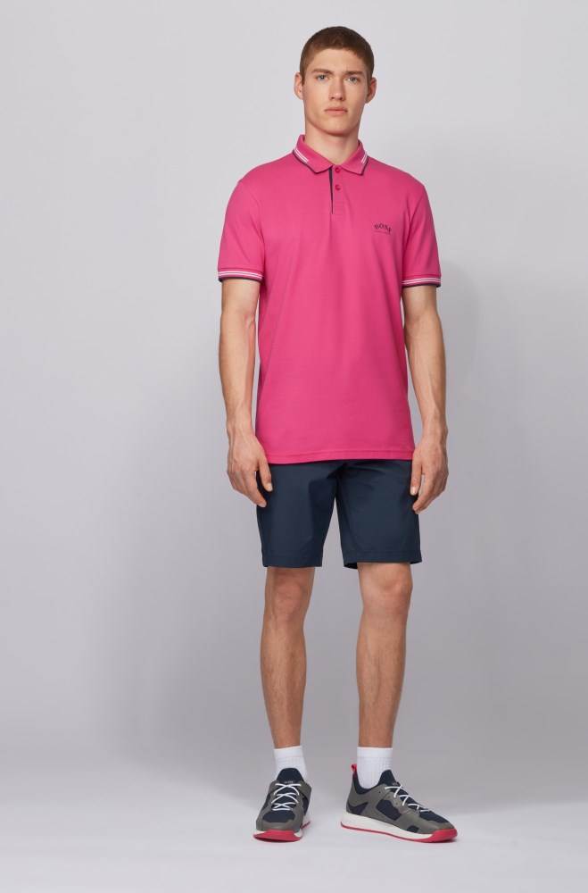 Hugo Boss Slim-fit polo shirt Rosa | K9XPxt0R