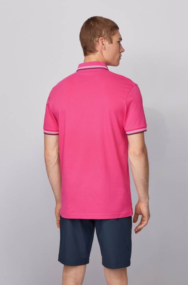 Hugo Boss Slim-fit polo shirt Rosa | K9XPxt0R