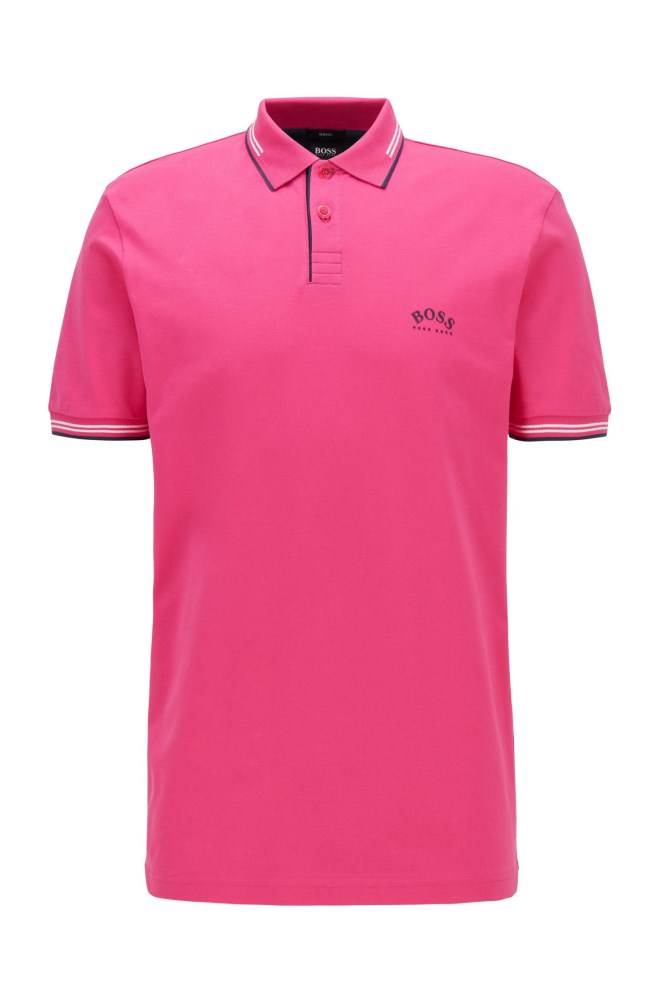 Hugo Boss Slim-fit polo shirt Rosa | K9XPxt0R