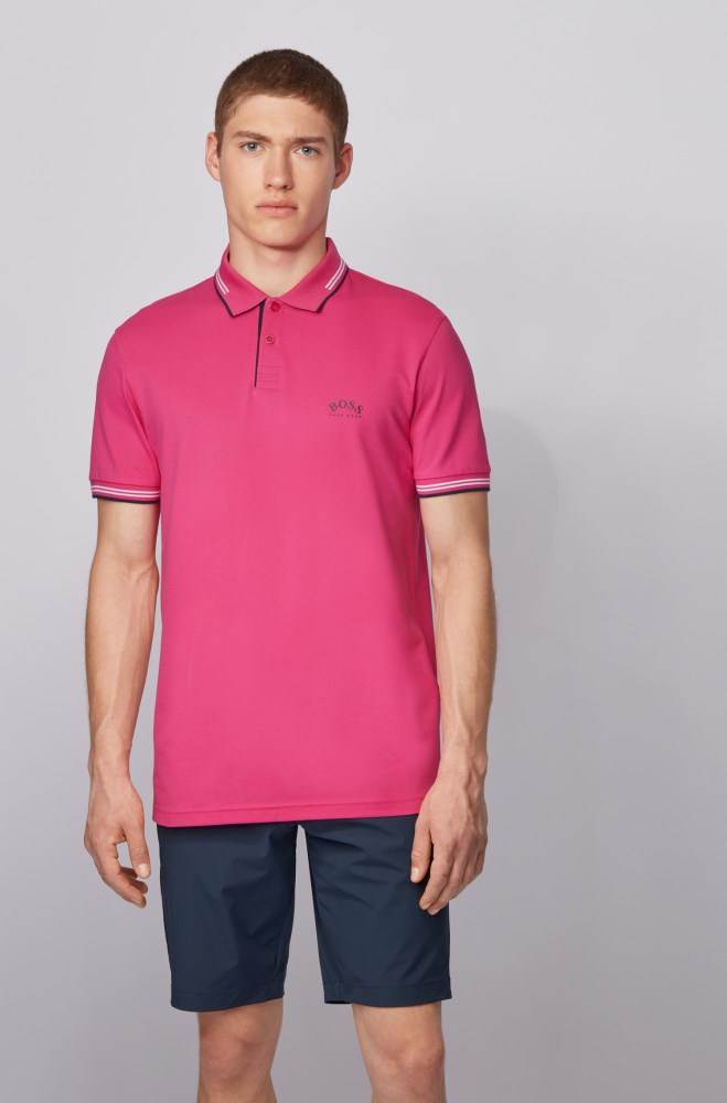 Hugo Boss Slim-fit polo shirt Rosa | K9XPxt0R