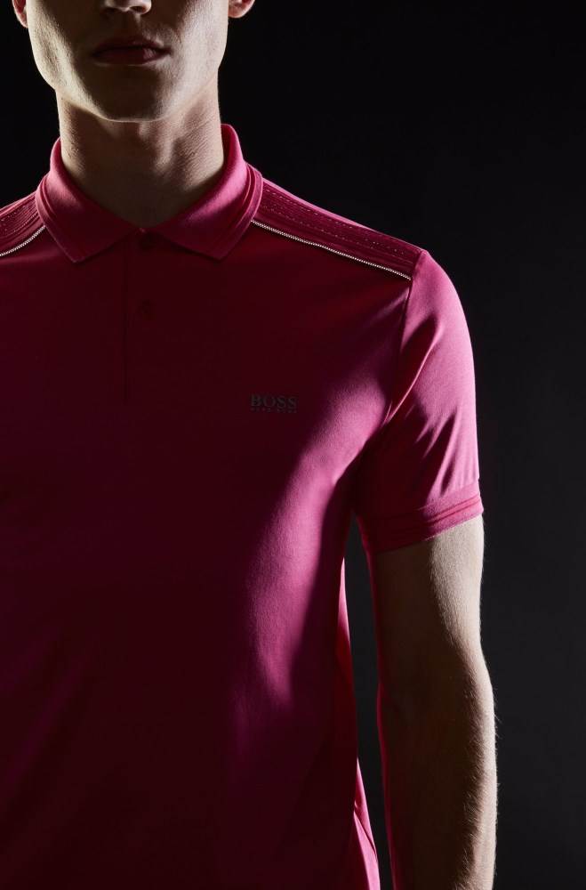 Hugo Boss Slim-fit polo shirt Rosa | hzoeXrda