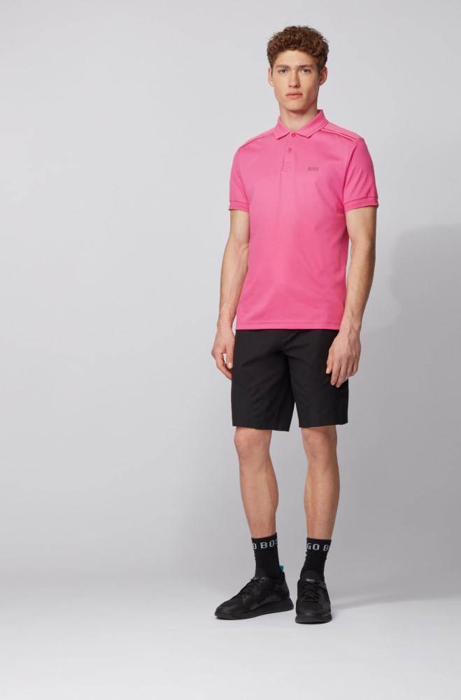 Hugo Boss Slim-fit polo shirt Rosa | hzoeXrda