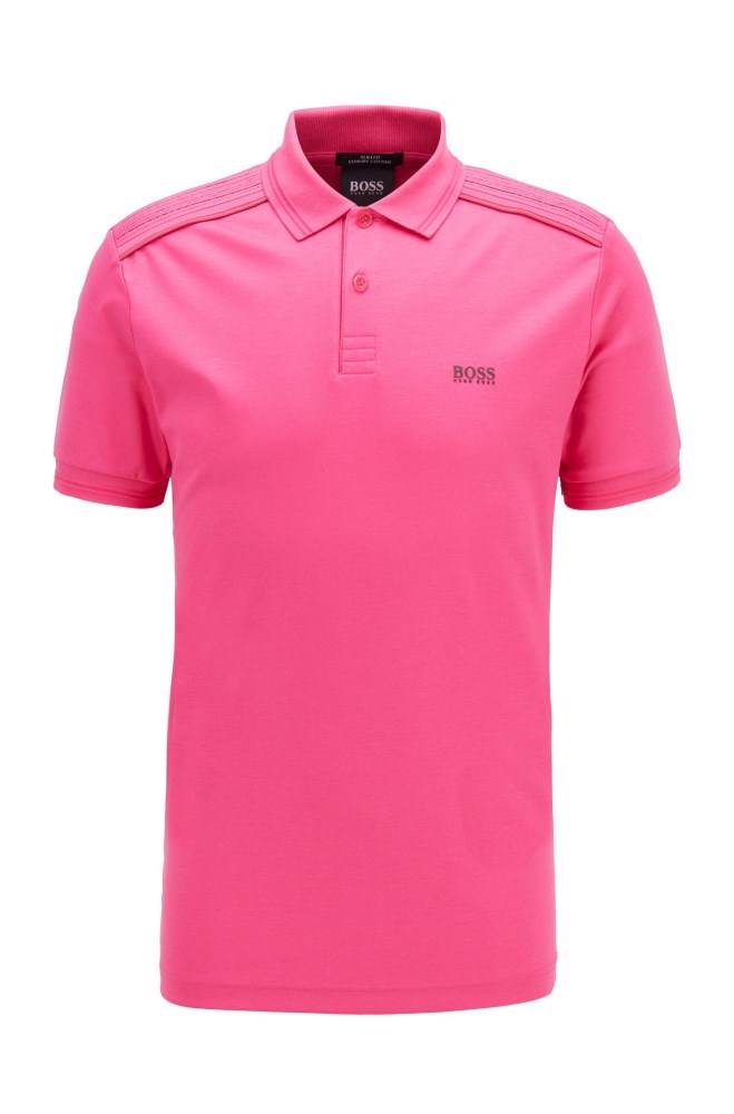 Hugo Boss Slim-fit polo shirt Rosa | hzoeXrda