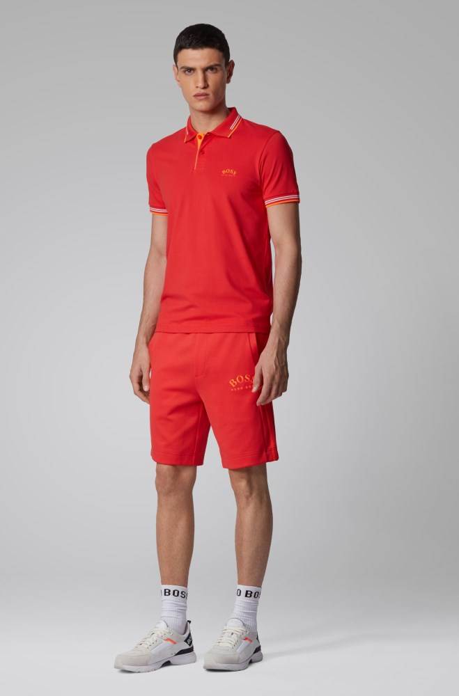 Hugo Boss Slim-fit polo shirt Rød | VTBzDEXb