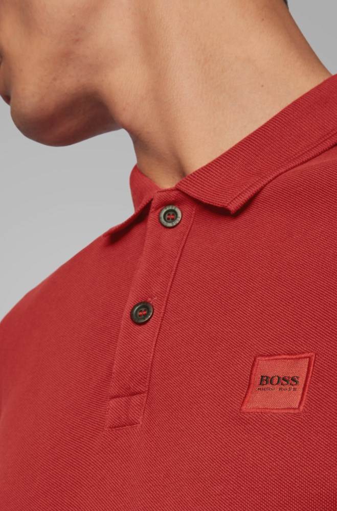 Hugo Boss Slim-fit polo shirt Rød | vavw8hUx