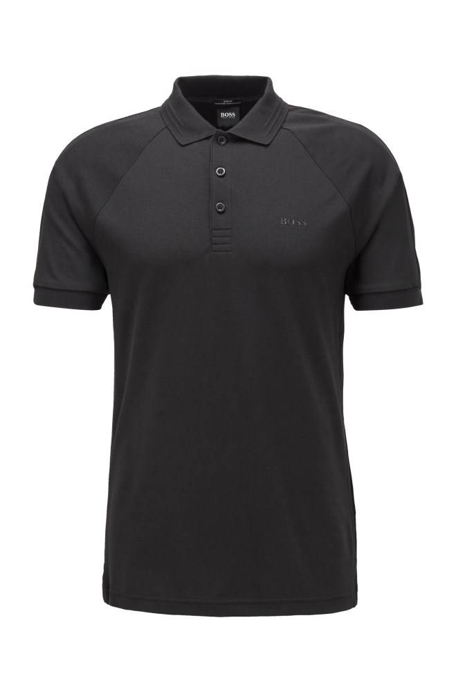 Hugo Boss Slim-fit polo shirt Svarte | laClFzWV