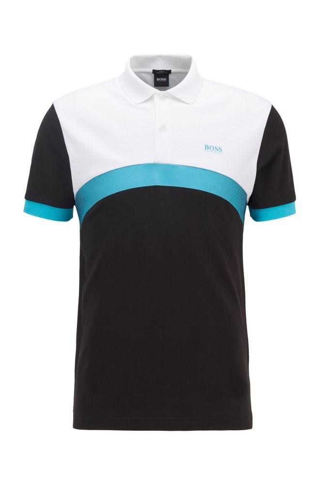 Hugo Boss Slim-fit polo shirt Svarte | mOHAuMVD