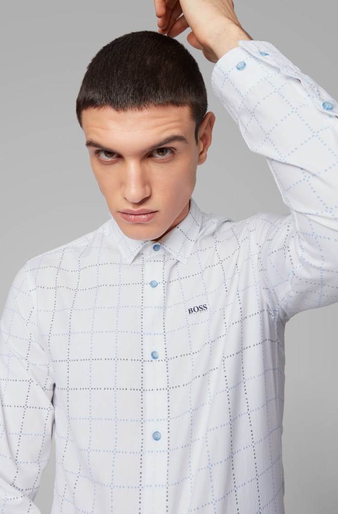 Hugo Boss Slim-fit shirt Blå | L3Atzn9V