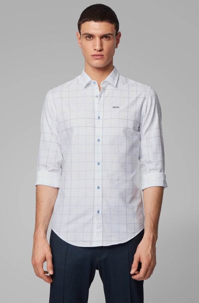 Hugo Boss Slim-fit shirt Blå | L3Atzn9V