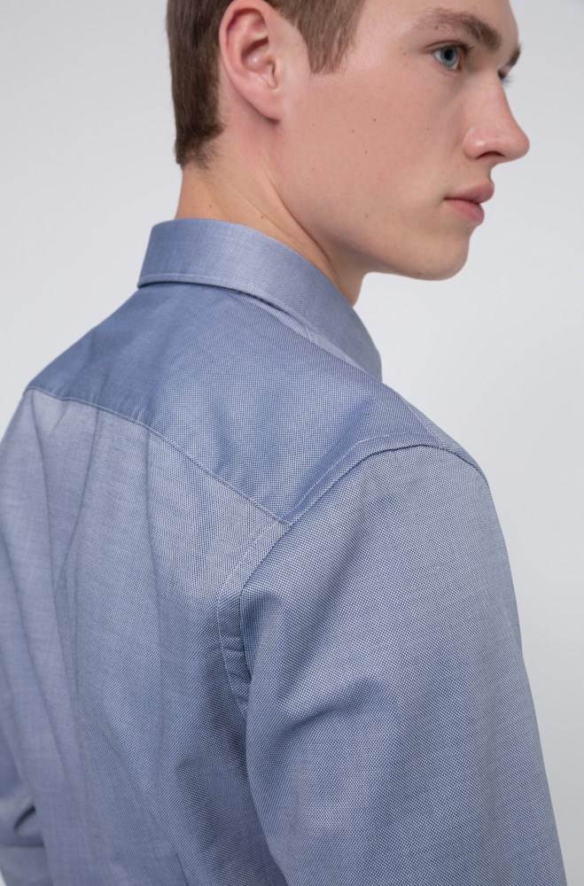 Hugo Boss Slim-fit shirt Blå | XtqLLgwR