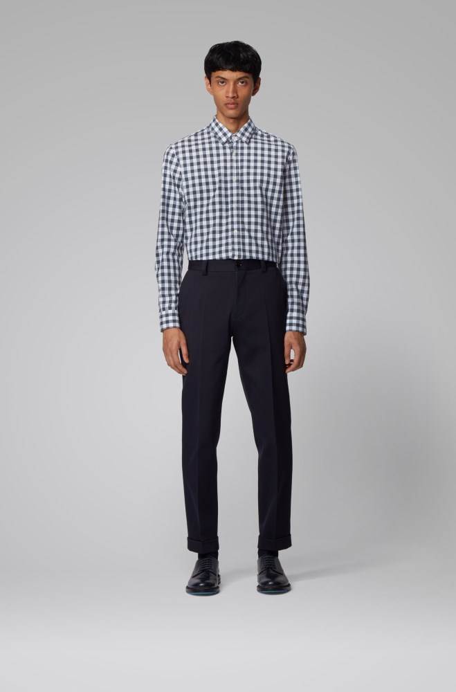 Hugo Boss Slim-fit shirt Blå | Y3Be3xR1