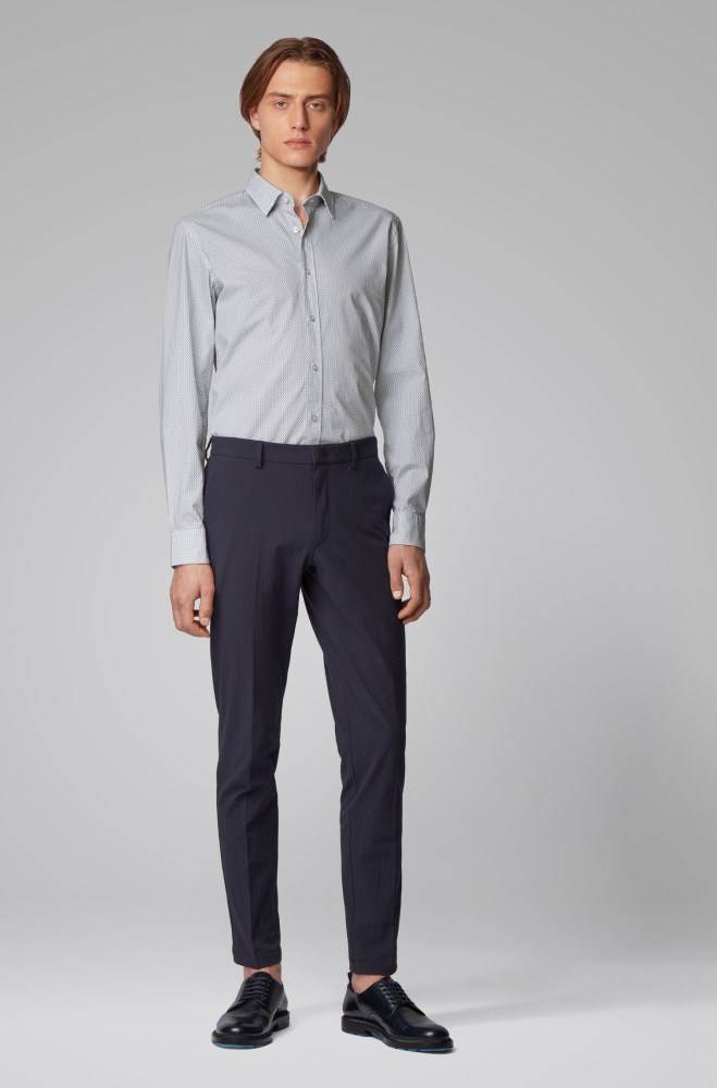 Hugo Boss Slim-fit shirt Blå | vJHiZktK