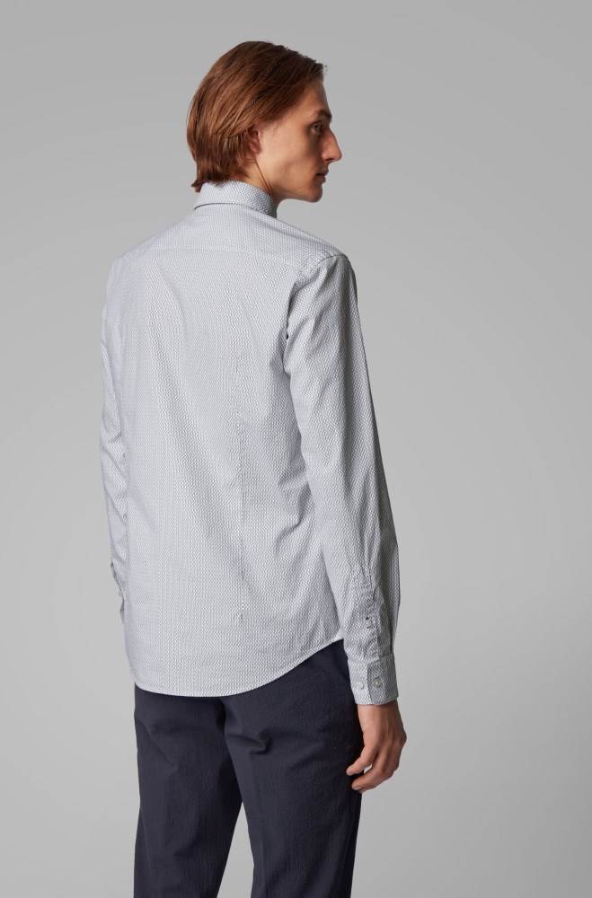 Hugo Boss Slim-fit shirt Blå | vJHiZktK