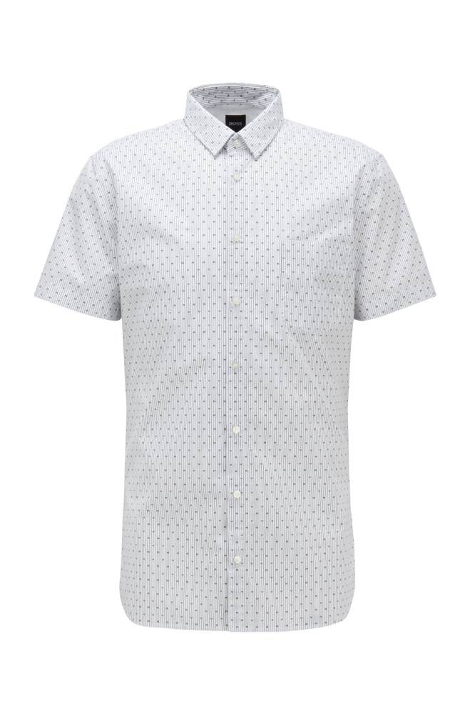 Hugo Boss Slim-fit shirt Grå | Esk8wsL7