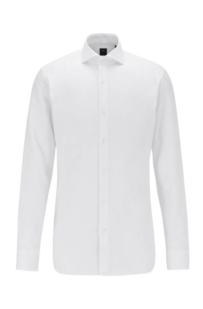 Hugo Boss Slim-fit shirt Hvite | 7GEfoN8w