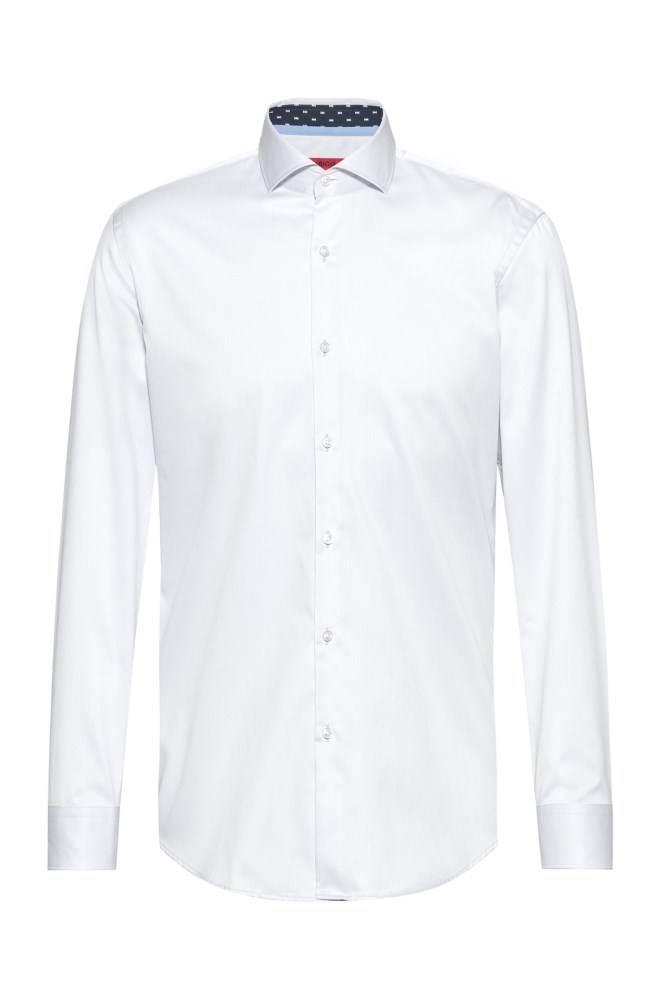 Hugo Boss Slim-fit shirt Hvite | Bmh5yUA2