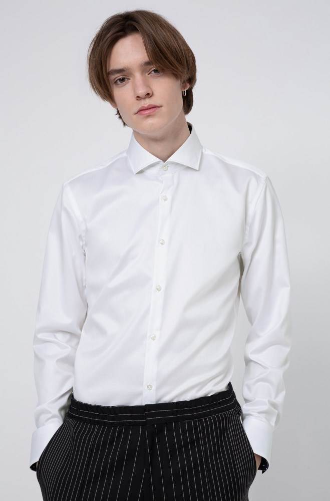 Hugo Boss Slim-fit shirt Hvite | Bmh5yUA2