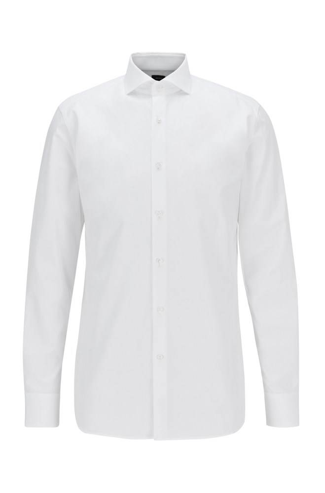 Hugo Boss Slim-fit shirt Hvite | Chf2Ag5l