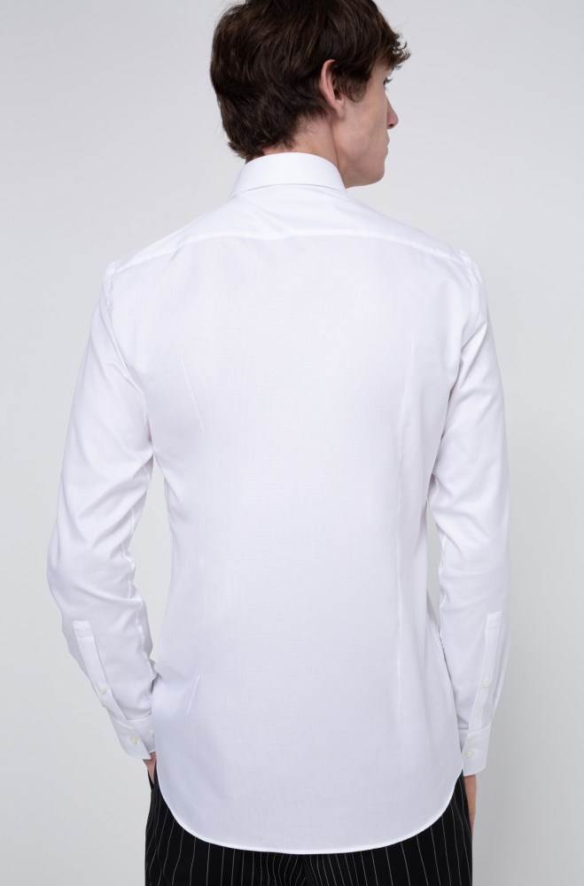 Hugo Boss Slim-fit shirt Hvite | Iyb4U1s8