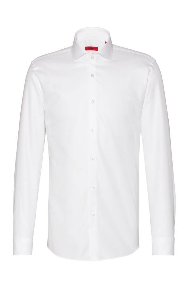 Hugo Boss Slim-fit shirt Hvite | Iyb4U1s8