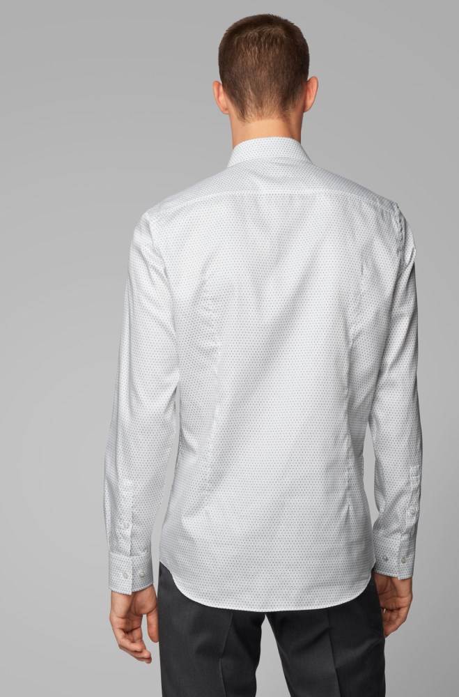 Hugo Boss Slim-fit shirt Hvite | JXhrpcla