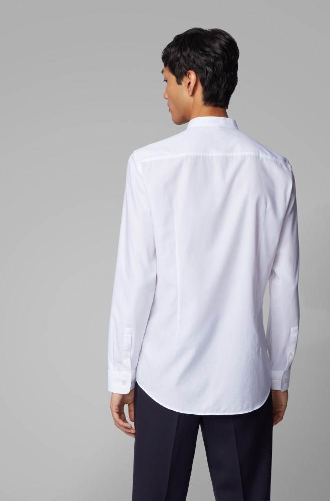 Hugo Boss Slim-fit shirt Hvite | KaVS7VVj