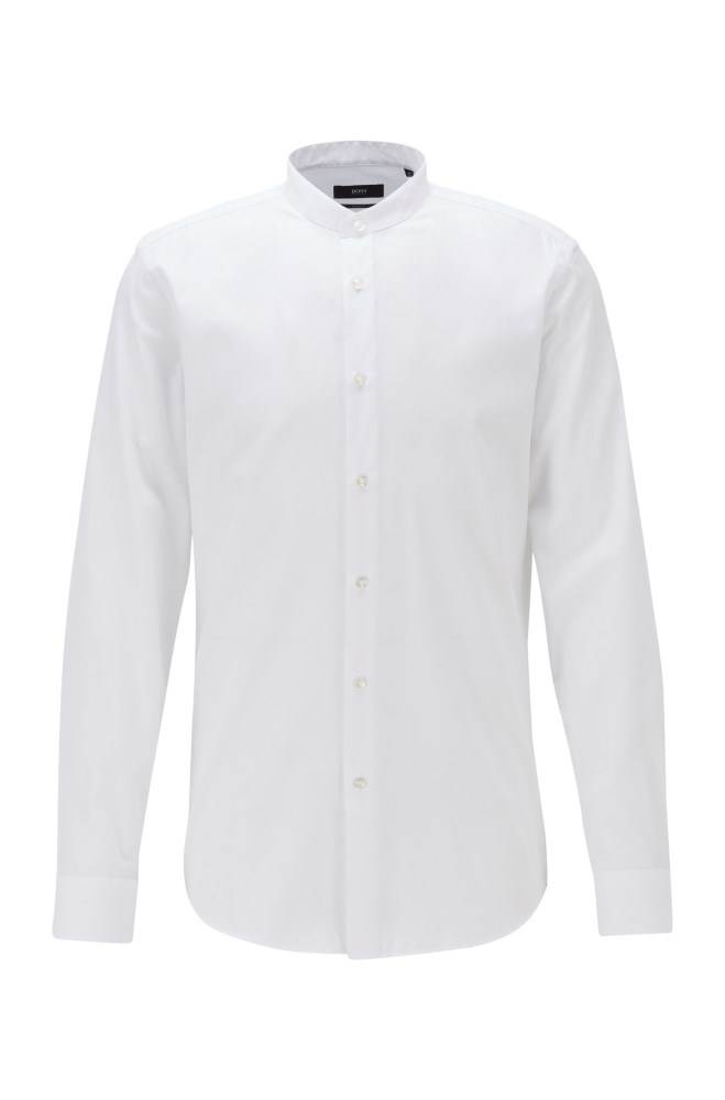 Hugo Boss Slim-fit shirt Hvite | KaVS7VVj