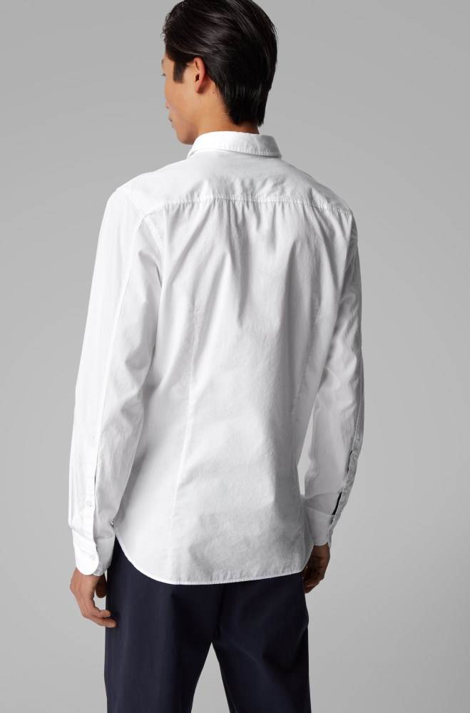 Hugo Boss Slim-fit shirt Hvite | NX9zPPq9