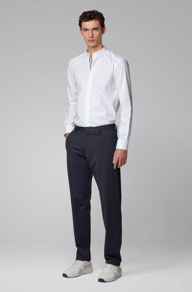 Hugo Boss Slim-fit shirt Hvite | U6Rwh371