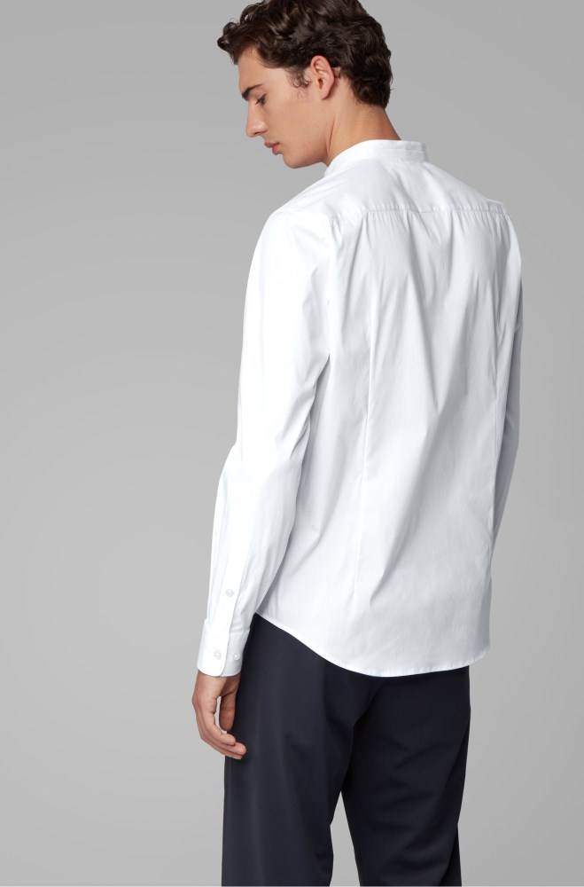 Hugo Boss Slim-fit shirt Hvite | U6Rwh371