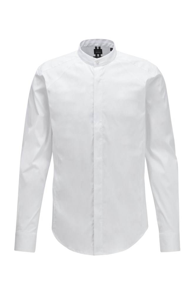 Hugo Boss Slim-fit shirt Hvite | U6Rwh371