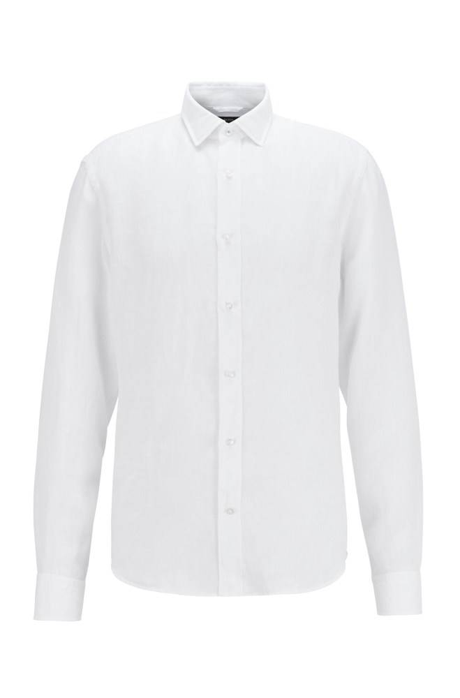 Hugo Boss Slim-fit shirt Hvite | YT3HwciX