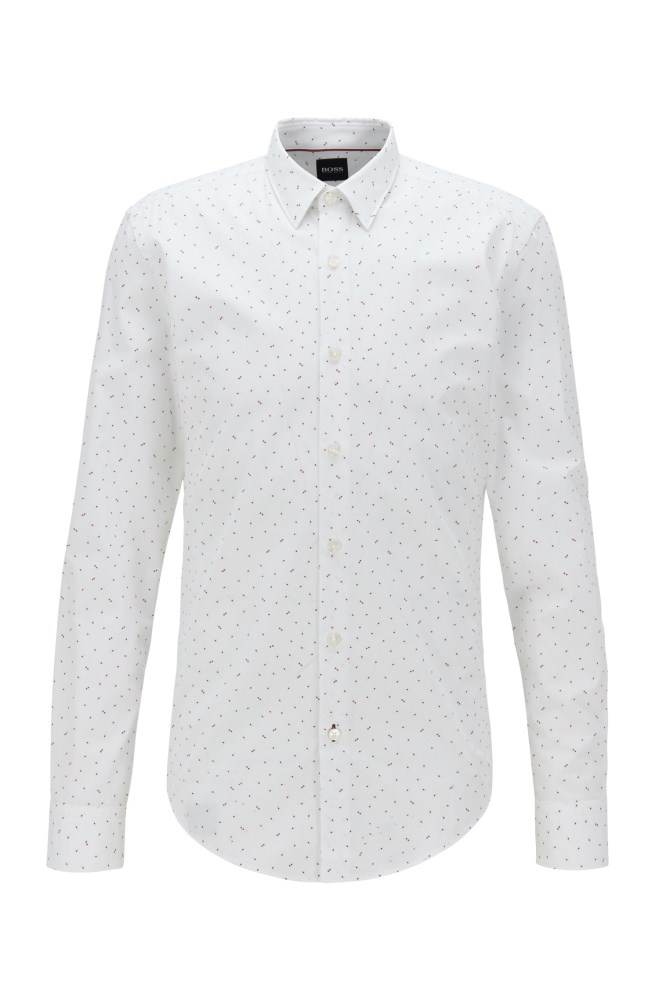 Hugo Boss Slim-fit shirt Hvite | Zct8t9te