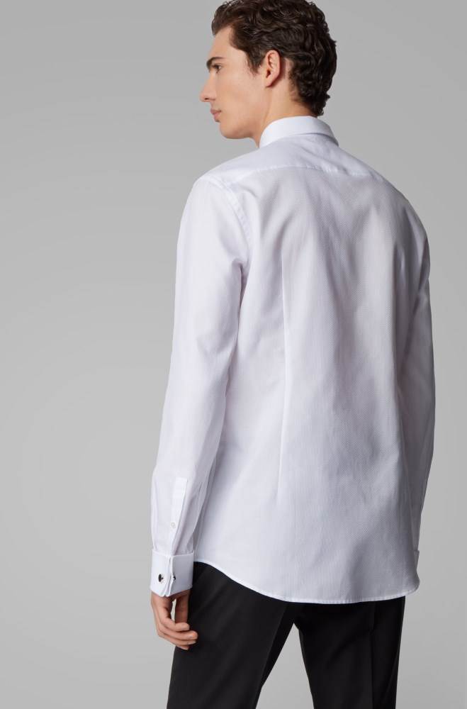 Hugo Boss Slim-fit shirt Hvite | aLjpws3q