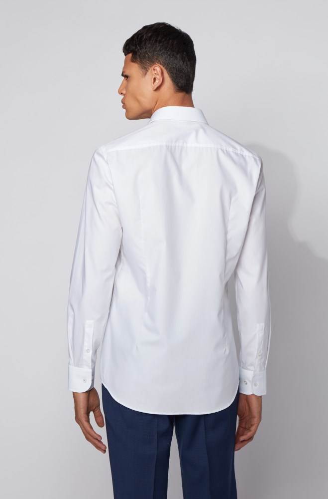 Hugo Boss Slim-fit shirt Hvite | hcwX5u85