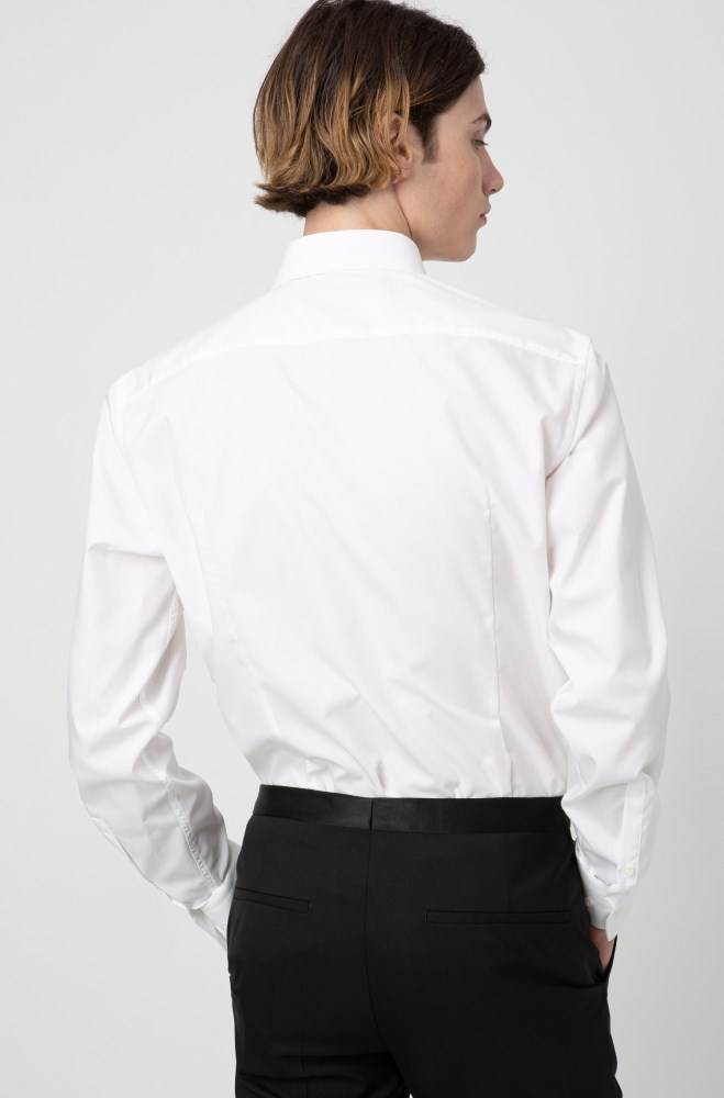 Hugo Boss Slim-fit shirt Hvite | kdb7bBLE