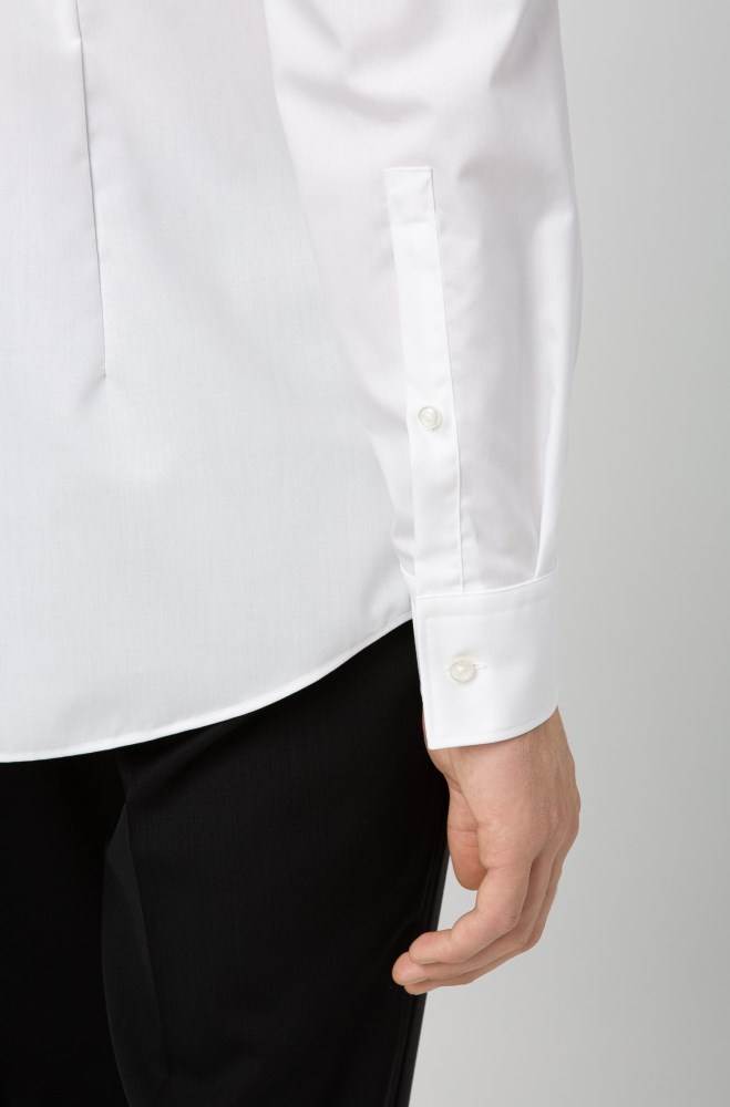 Hugo Boss Slim-fit shirt Hvite | kdb7bBLE