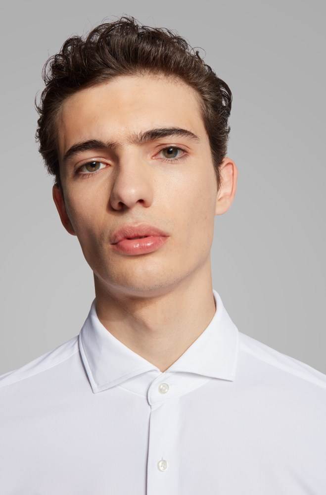 Hugo Boss Slim-fit shirt Hvite | lthCKGWB