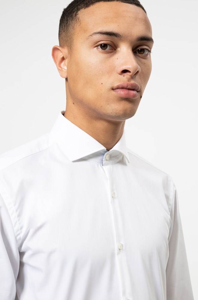 Hugo Boss Slim-fit shirt Hvite | q9bO2zJH