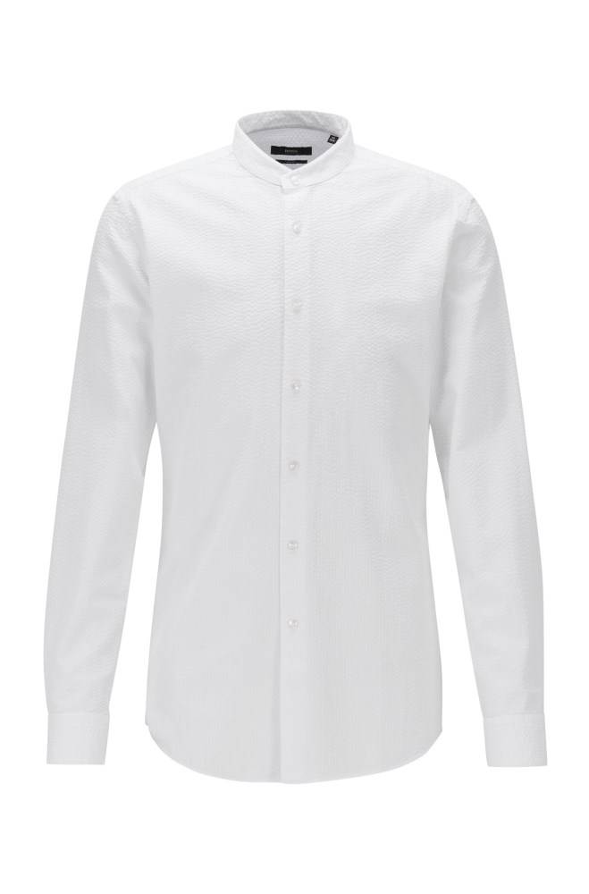 Hugo Boss Slim-fit shirt Hvite | qP4HDxT4