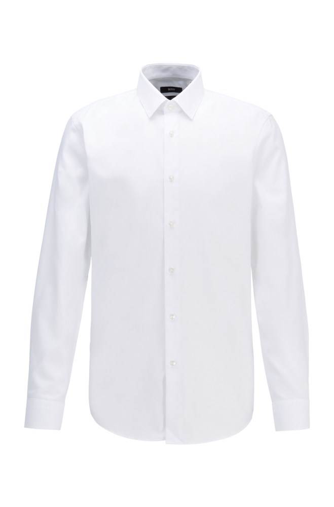 Hugo Boss Slim-fit shirt Hvite | sG5tHX2b